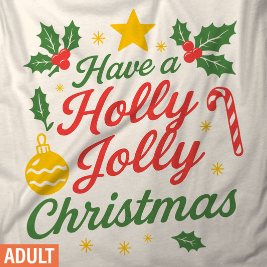 Holly Jolly Christmas - Adult Short-Sleeve Unisex T-Shirt